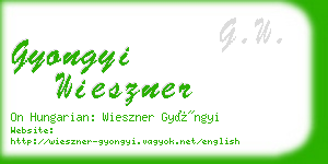 gyongyi wieszner business card